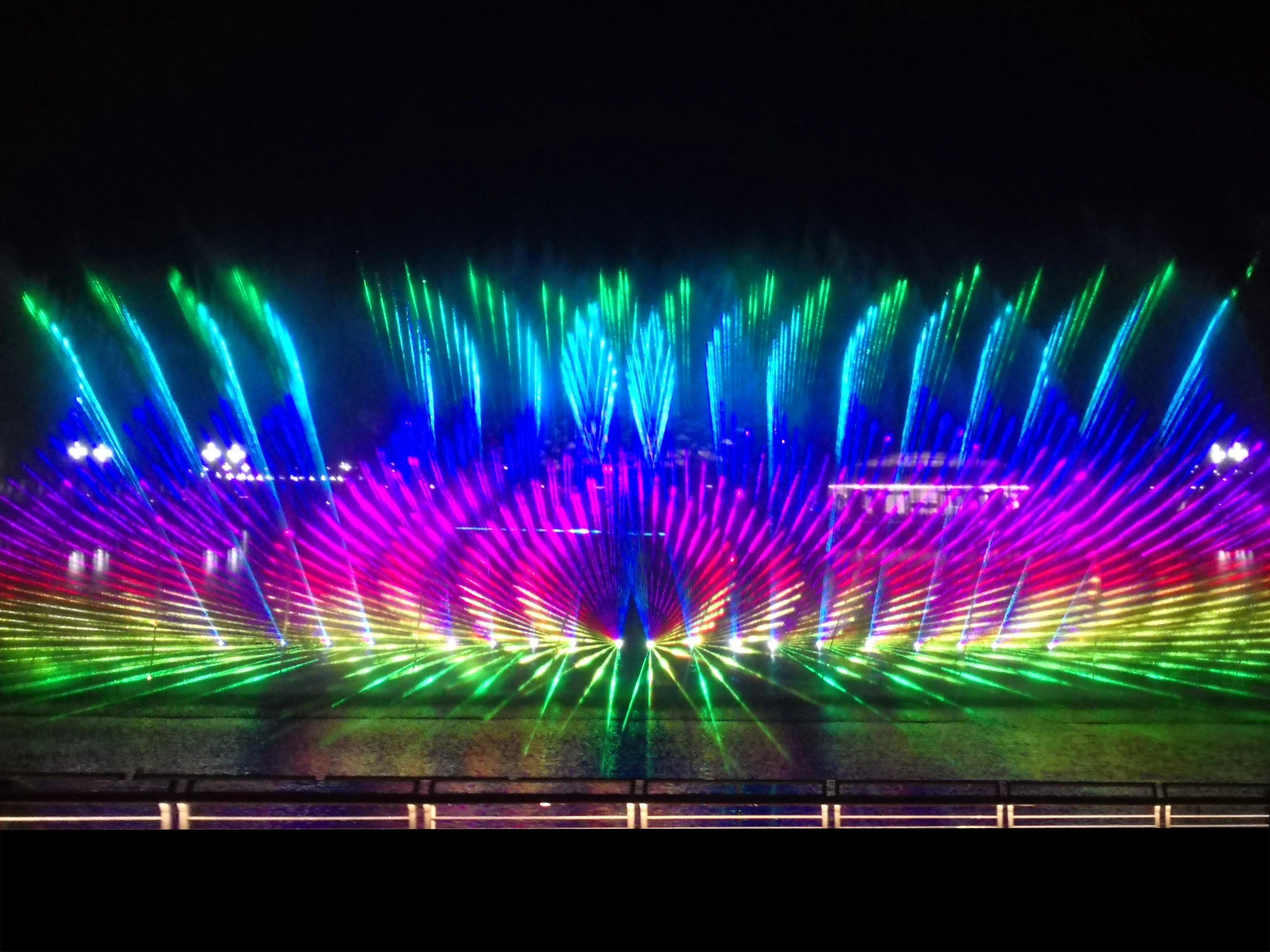 Laser Show with LED light and Big Music fountain show