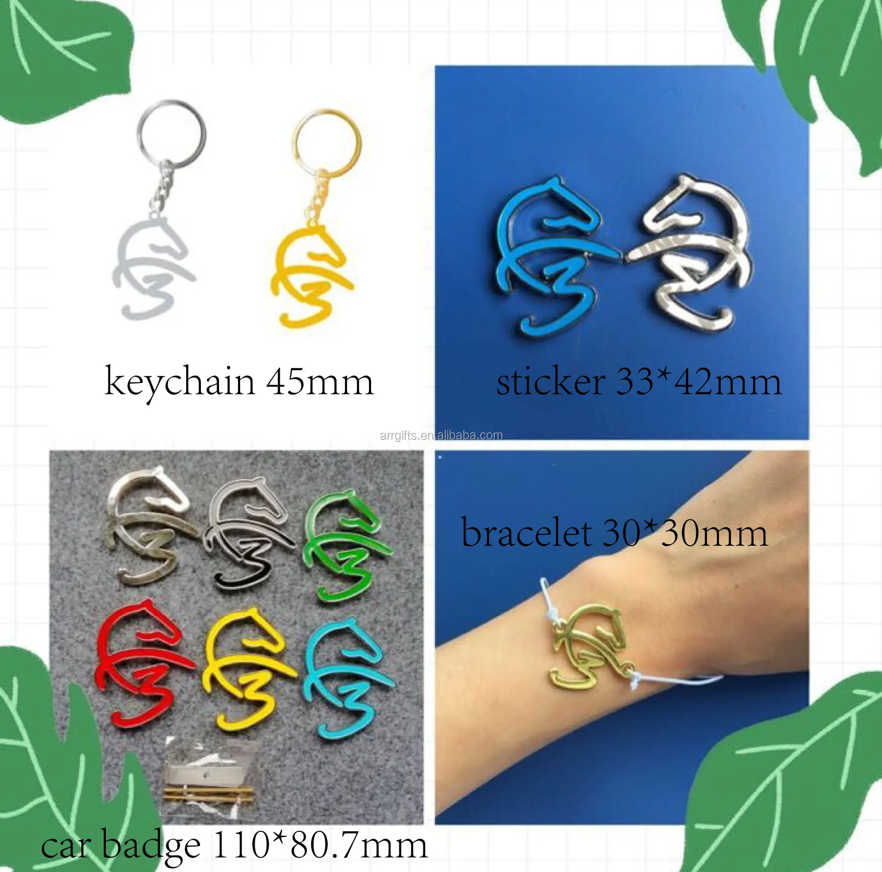 Silver/ UAE Dubai Fazza Hamdan F3 Logo Metal Badge Mobile Phone Sticker