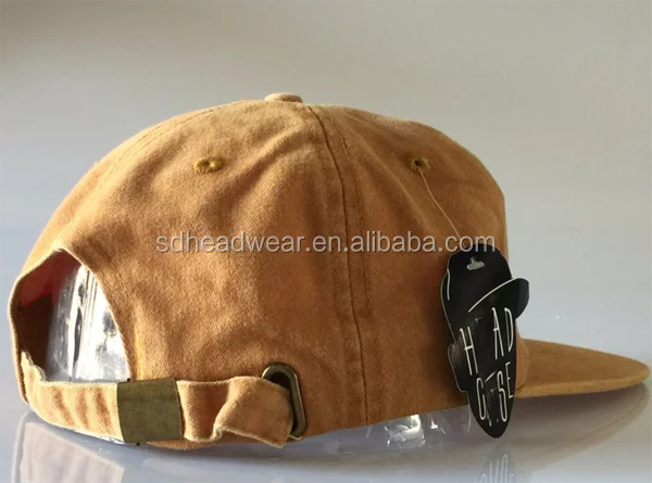 Окрашенная шапка горчичного цвета, неструктурированная шапка с завязками, плоская шапка с 6 завязками, низкопрофильная шапка