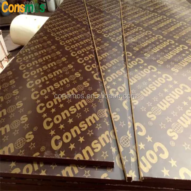 Consmos the best price black film faced plywood/marine plywood/ formwork plywood manufacturer