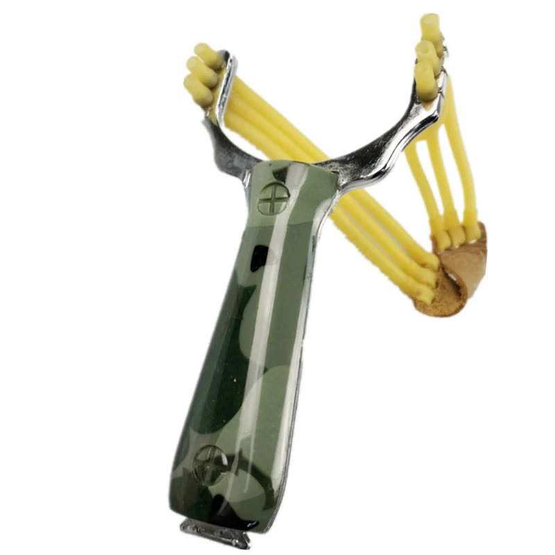 
Outdoor Hunting Catapult with Rubber band Powerful Zinc alloy Slingshots 