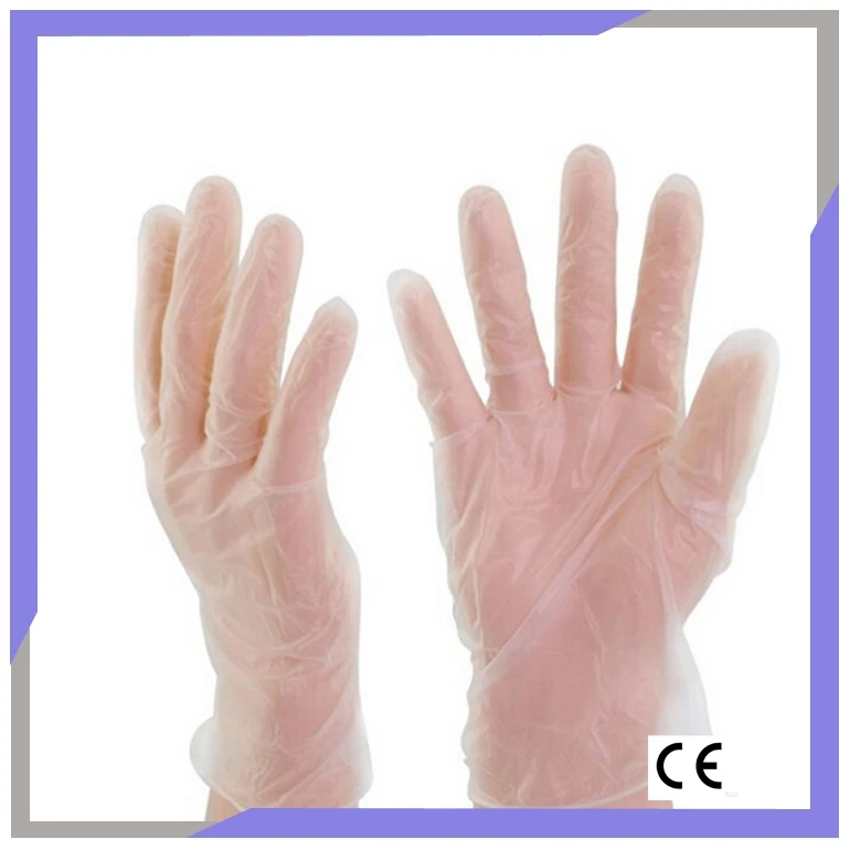 Flexible Oil Resistant Food Handling Vinyl Disposable Gloves Food Grade