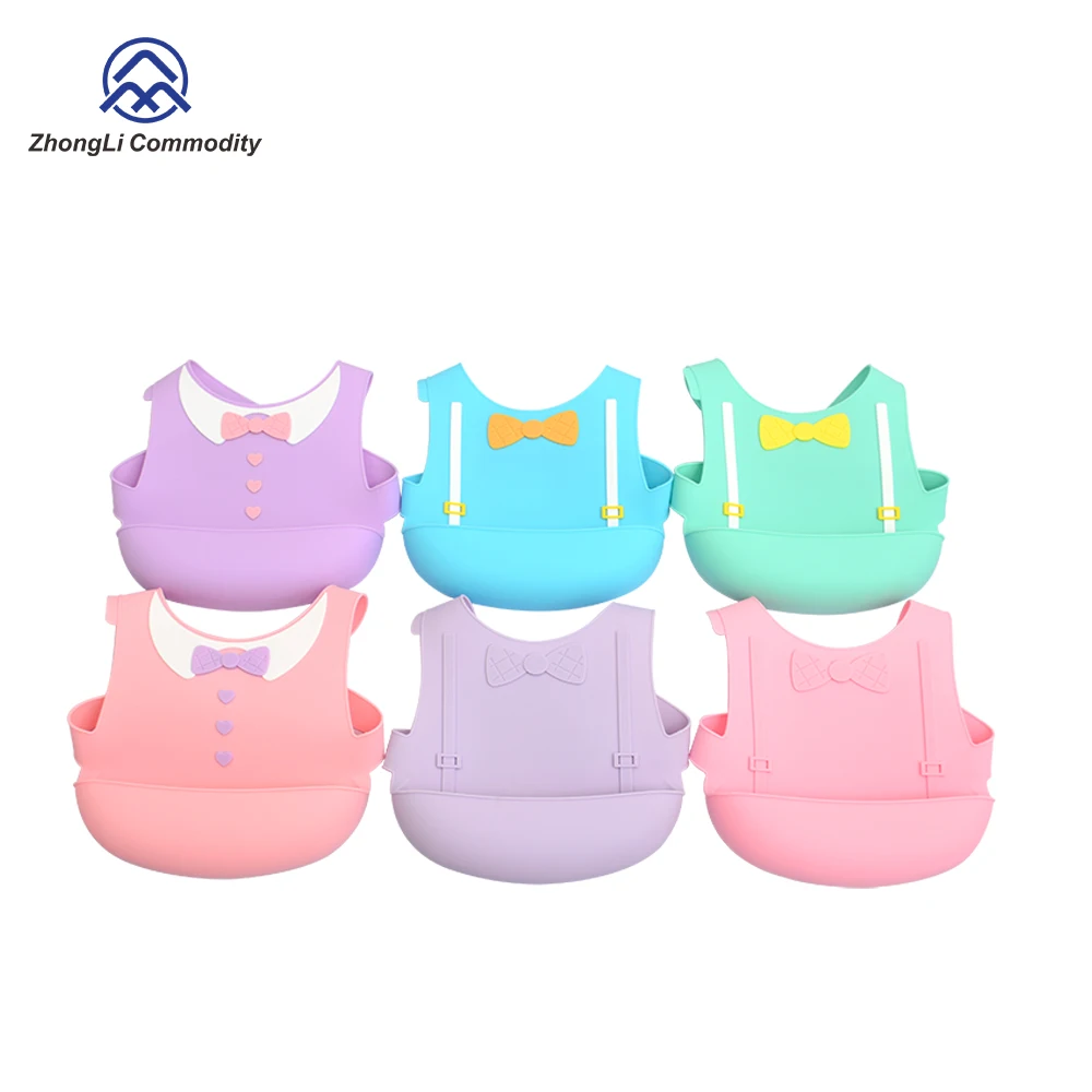 New product soft silicone baby bib for feeding baby bibs silicone baby boy bibs