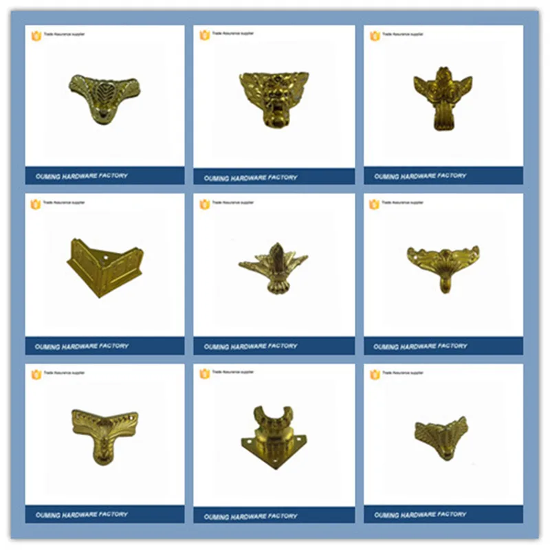 19x19mm decorative metal bronze small corner protector for box