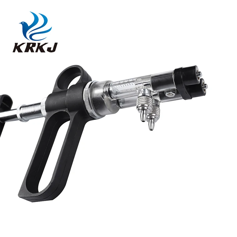 0.1- 1ml Fowl Double Continuous Injector Barreled Repeat Semi-auto Syringe For Animal