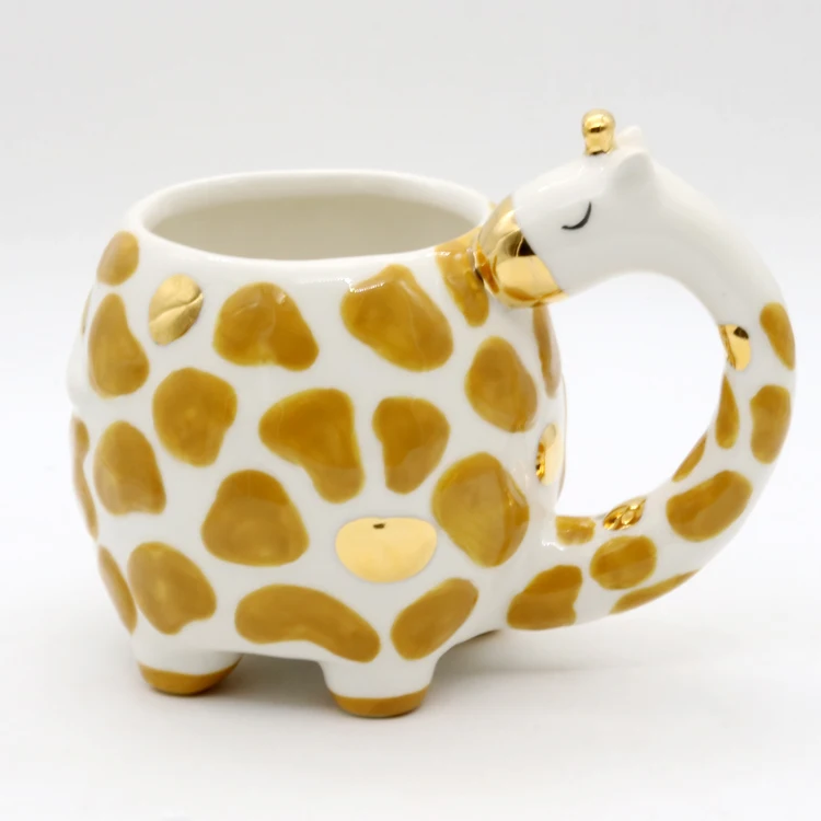 Ceramic giraffe custom printed logo coffee mugs