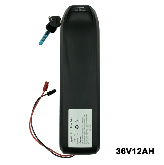 Matrix ebike lithium hailong battery 36v 12ah