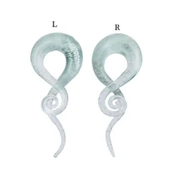 Glass Ear Tapers Plugs Teardrop Spiral Gauges Piercing Set body piercing jewelry