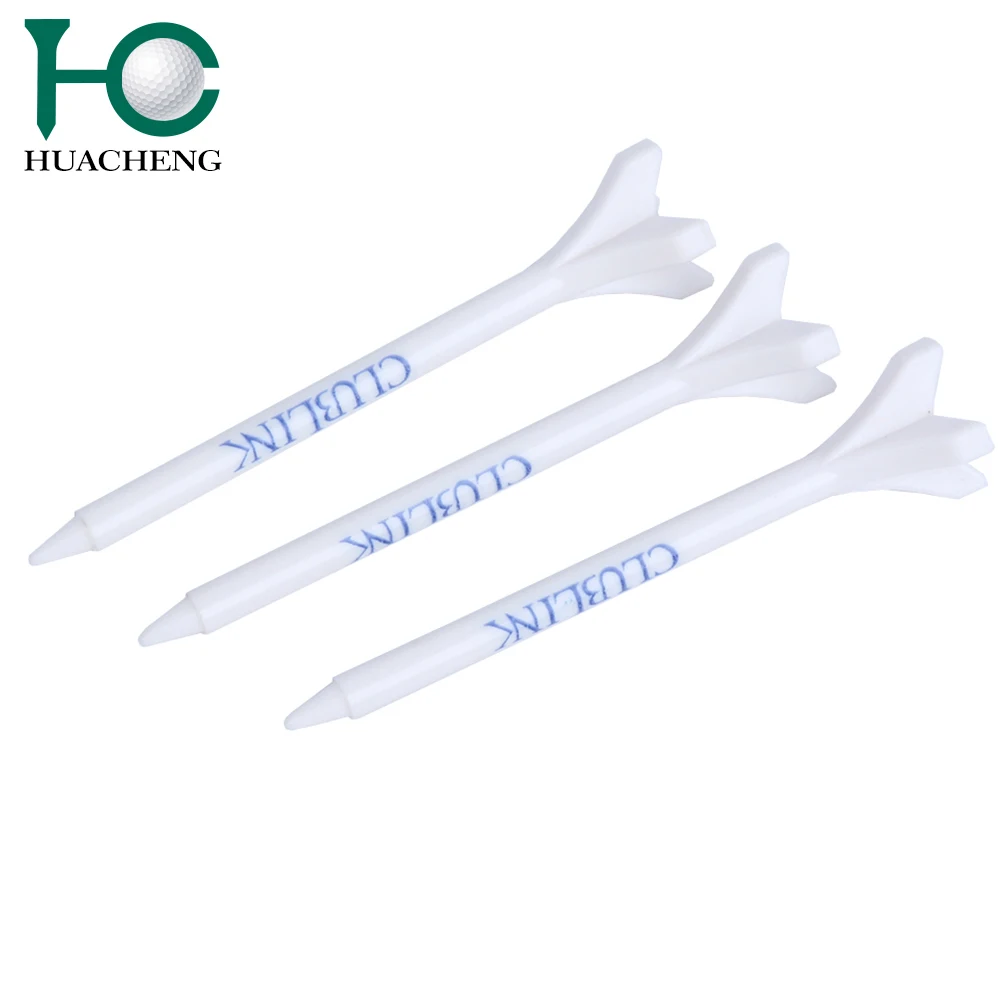 custom logo fly shape plastic golf tee with logo imprint