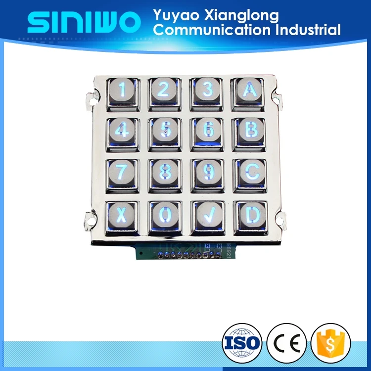 Анти-сопротивление клавиатуры кнопка металла клавиатура 4 х 4 матрица клавиатуры цепи