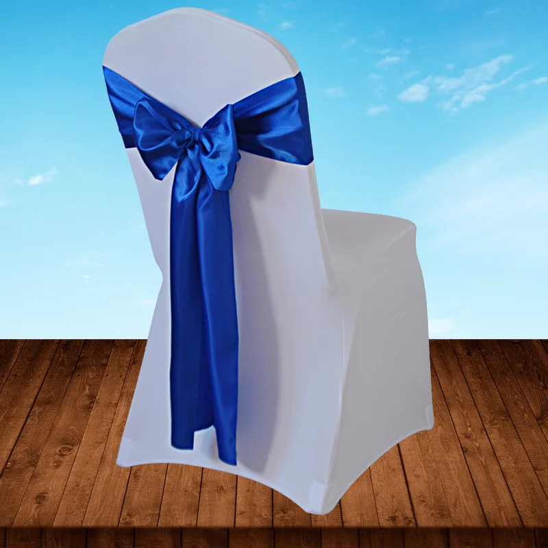 Satin Chair Sash  Chair Cover Ribbon for Wedding Chair Decoration