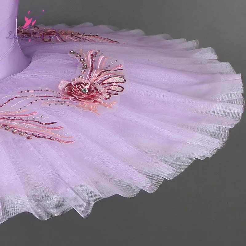 Lilac professional ballet tutu adult stage performance or competition pleated tutus ballerina dance costume BLL081-2