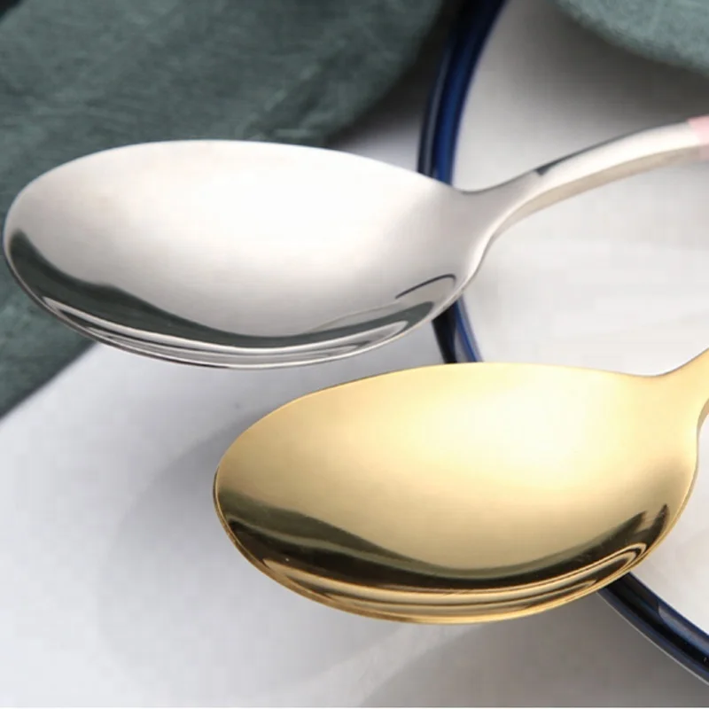 304 stainless steel Korea Colourful dinner spoon flatware sets