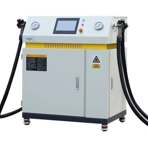 r600a refrigeration  machine related charging station for filling the refrigerator and freezer