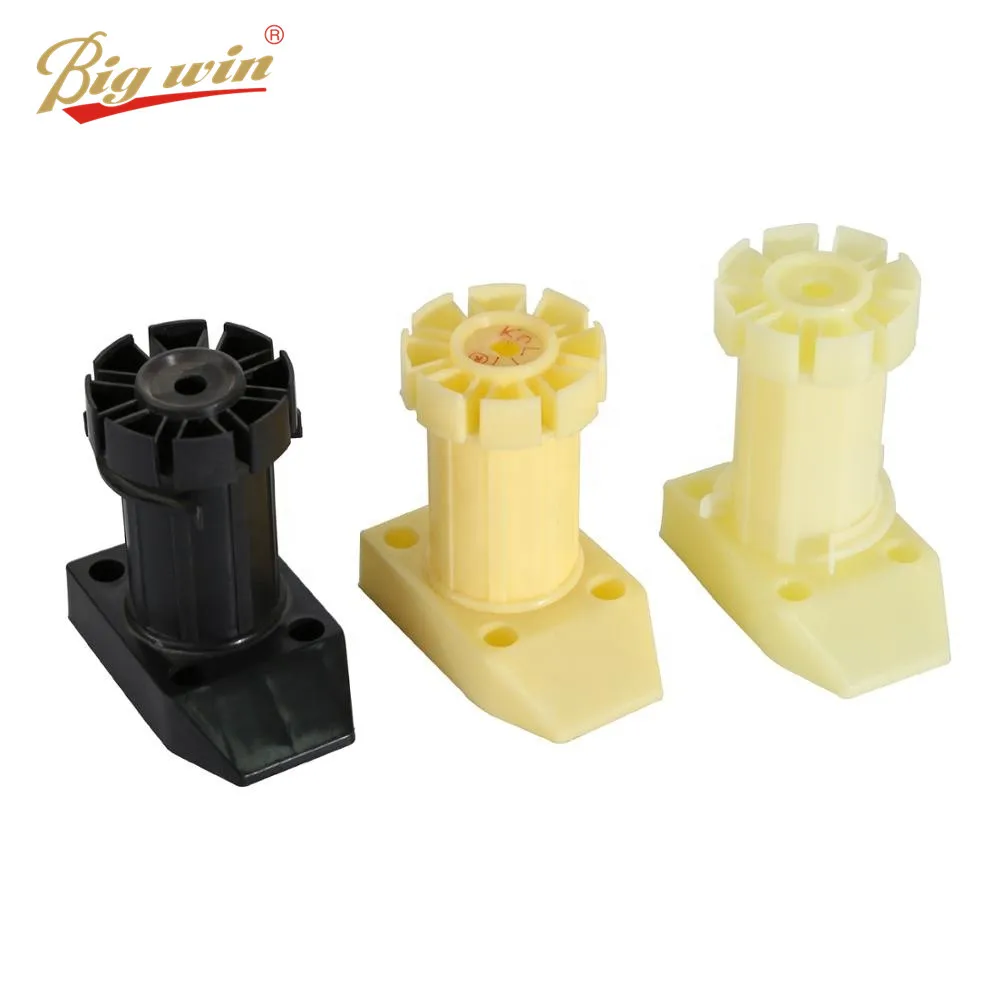 Wholesale price high class plastic material adjustable cabinet leg for table kitchen furniture leg with 60mm 80mm 100mm height