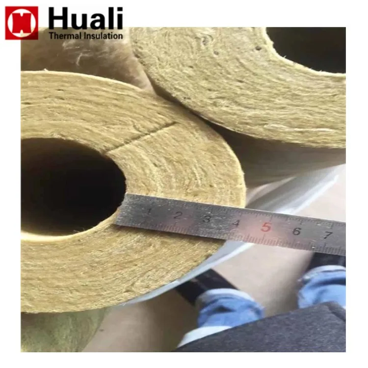 50mm thick waterproof rock wool insulation pipe rock mineral wool for heat preservation