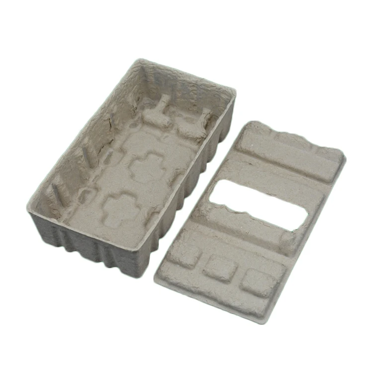 H38-Recycled Paper Pulp Box with Lid Protective Packaging