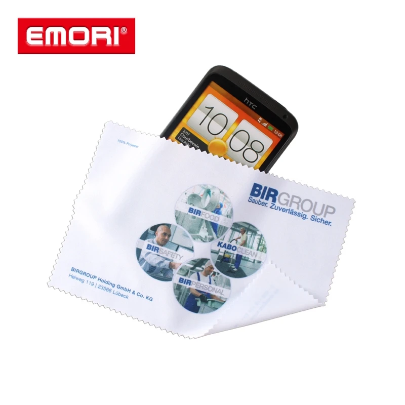 Portable Lightweight Logo Printed Multifunctional Soft Microfiber Cleaning Cloth for Phone