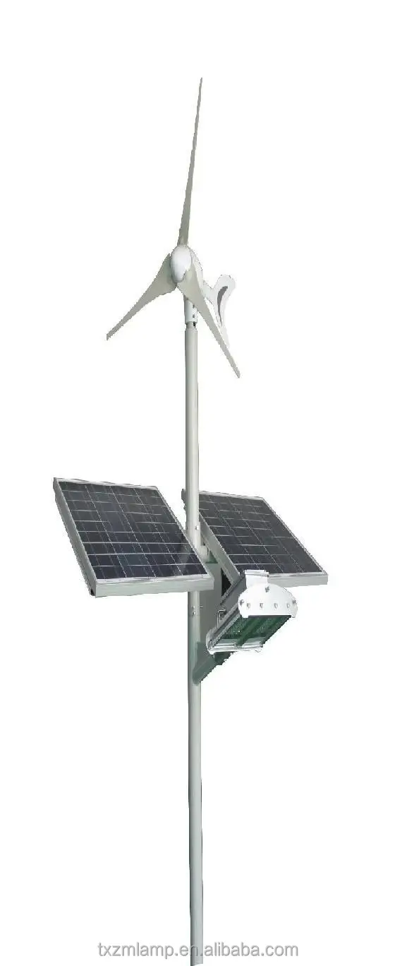 LED Light Wind Solar Hybrid Street Light Solar Outdoor Light 24v35w Solar Panel with Windmill Street Steel DC Aluminum 75 80 TX