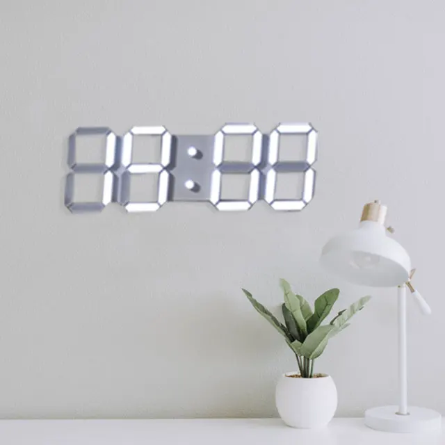  Display Brightness Levels Watches Nightlight S 3D LED Wall Clock Snooze Home
