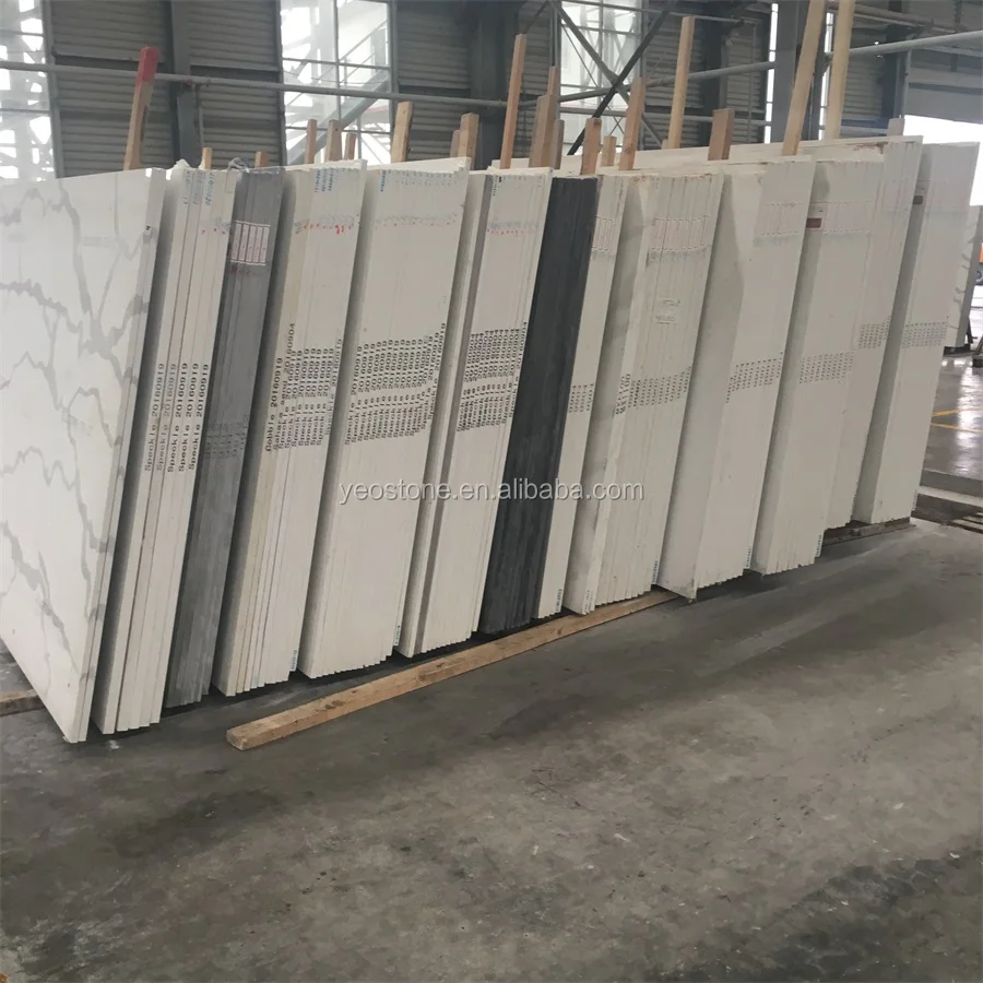 
glacier white silica quartz stone sheet 