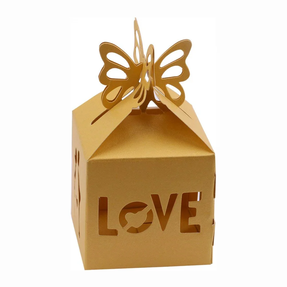 Wedding Gift Box Set of 50 Easy to Assemble Wedding Favors Gift Wrap Boxes for Guests Snack Food Candy