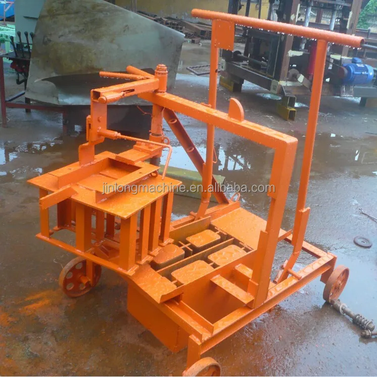very small and mobile brick making machinery QT2-45,mini production line for factory,made in china