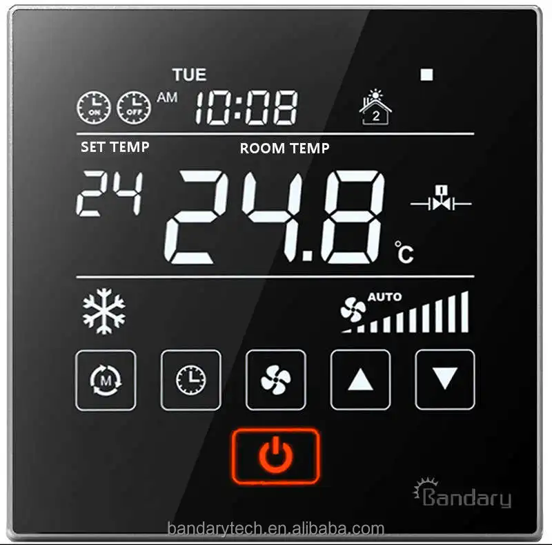 Remote Control Smart Building Fancoil wireless Hotel Thermostat with ZigBee