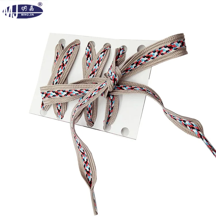 Custom Red Manufacturing Polyester Fat Shoe laces with Printed Tip