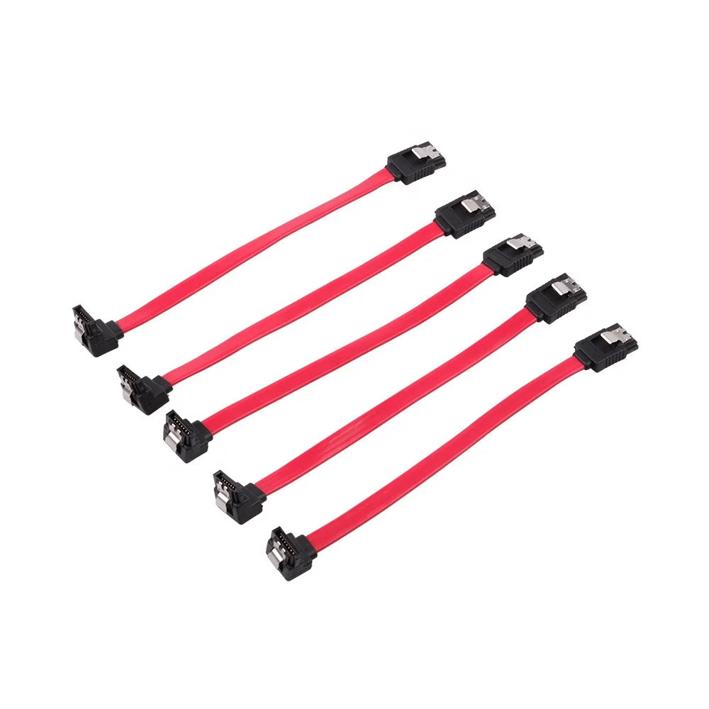 SATA III cable SATA 3.0 cable red straight to right-angle applicable to all SATA interface for computer HDD