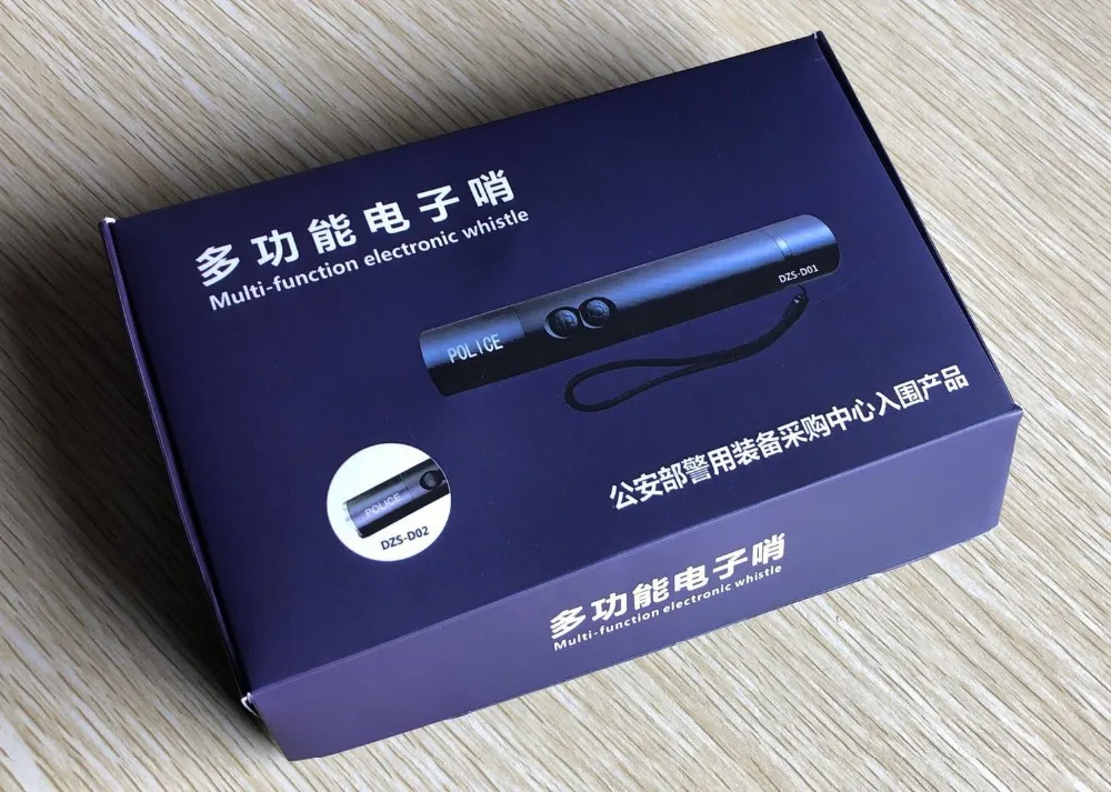 2018 new design rechargeable battery metal electronic whistle with flashlight
