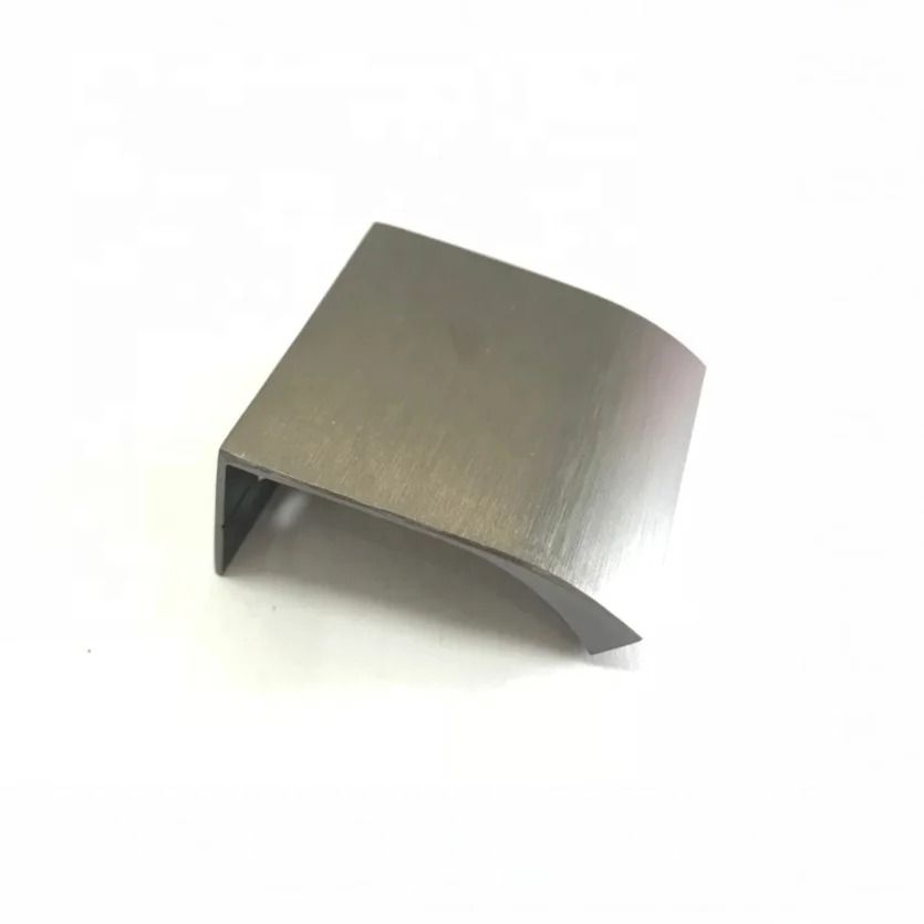 Modern Concealed Furniture Cabinet Door Finger Pull Aluminium Customized Color Edge Cabinet Handles