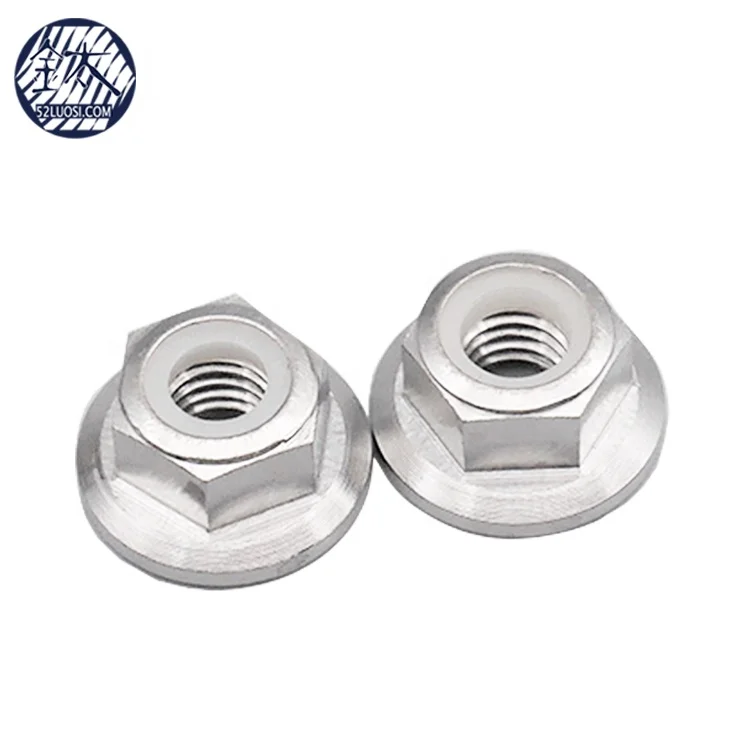 M3 M4 M5 M6 M8 M10 Titanium Hex Flanged Nylon Insert Lock Nuts