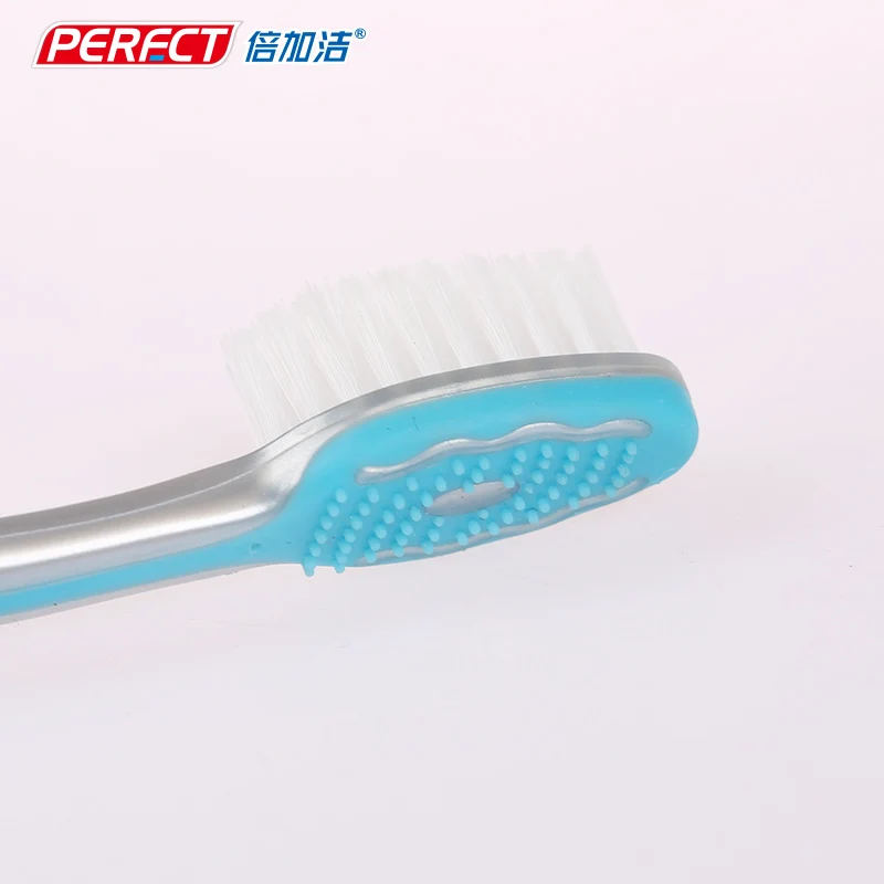PERFECT vertical expert adult pp tpr silver toothbrush