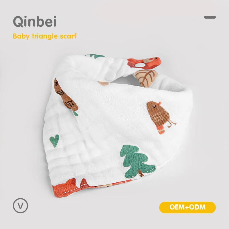 Organic Cotton  Infant Toddler Drooling bibs  baby soft  bibs muslin baby bibs