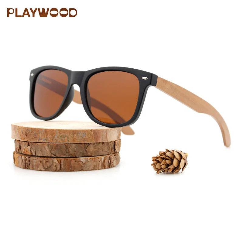 
Oculos de sol Men Sunglasses Custom Logo Polarized Bamboo Wood Sunglasses 2021 