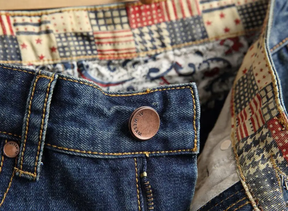 Men Jean Shorts Vintage Slim Straight Denim Cotton Jeans Pants Fashion Shorts