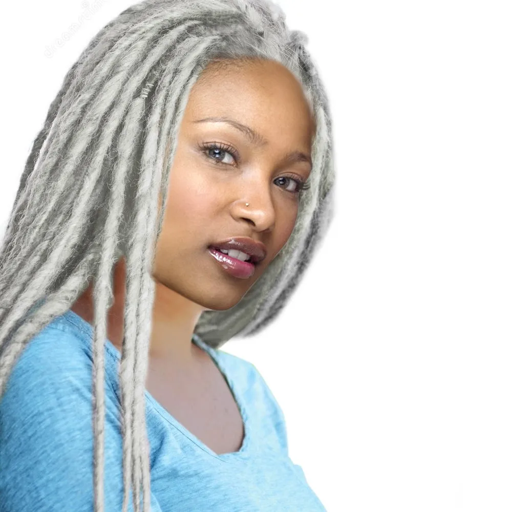 Yotchoi Factory Direct Sales Twist Braids Human Hair Dreadlock Extensions Full Handmade 0.4cm/0.8cm Width For Man/Women