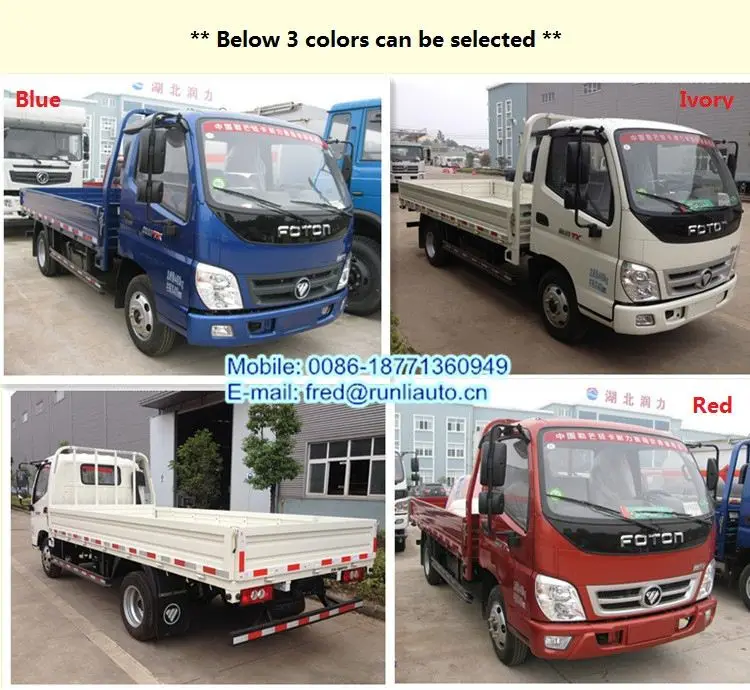 Foton Aoling 4x2 1.5 to 2.5 ton 3360 wheelbase small cargo truck for sale in Laos