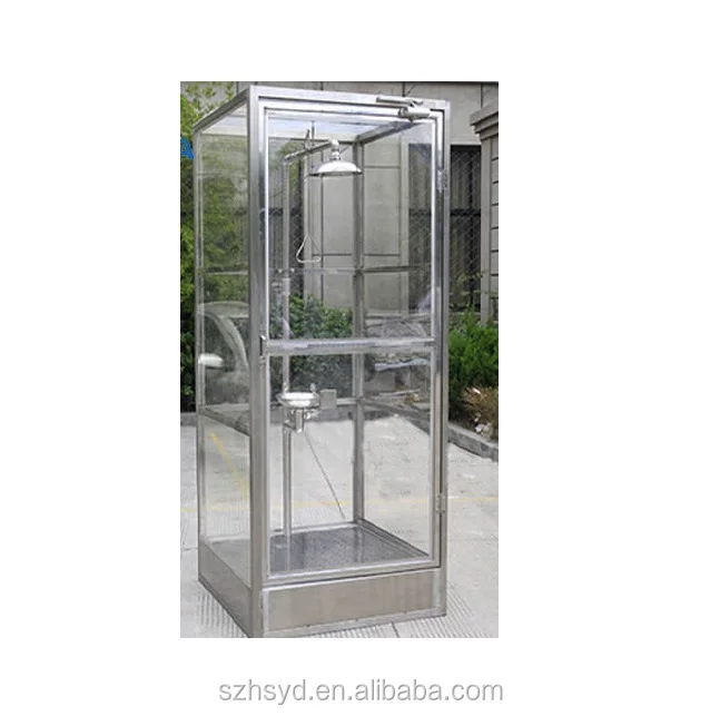 Histay stainless steel Enclosed Emergency safety equipment eyewash and shower room for eye wash and shower