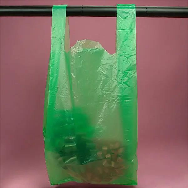 recyclable  T-shirt plastic bag for shopping