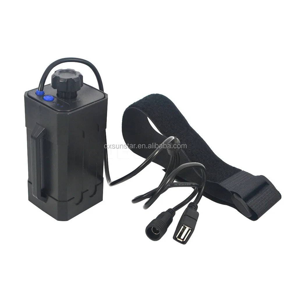 Rechargeable Waterproof 18650 Battery Box Case for Bike for Phones with DC USB Dual Ports