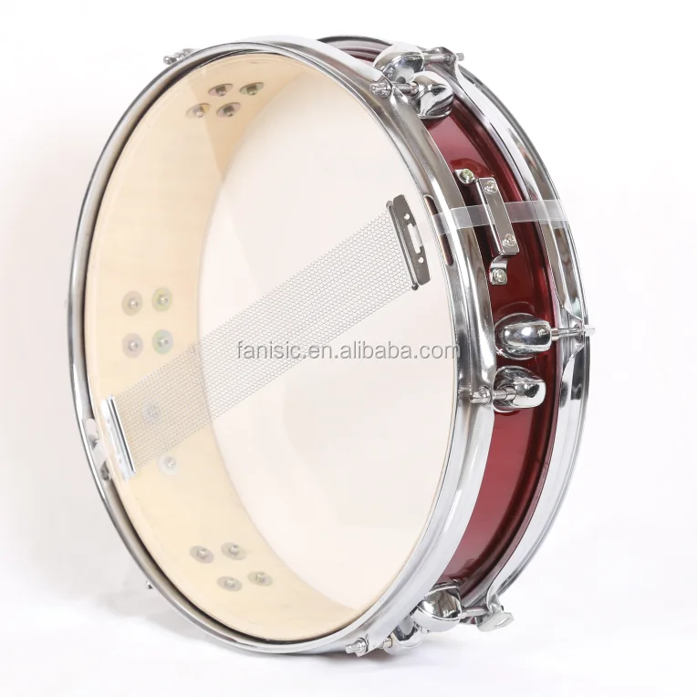 14 Inches Red Snare Drum with Maple Body