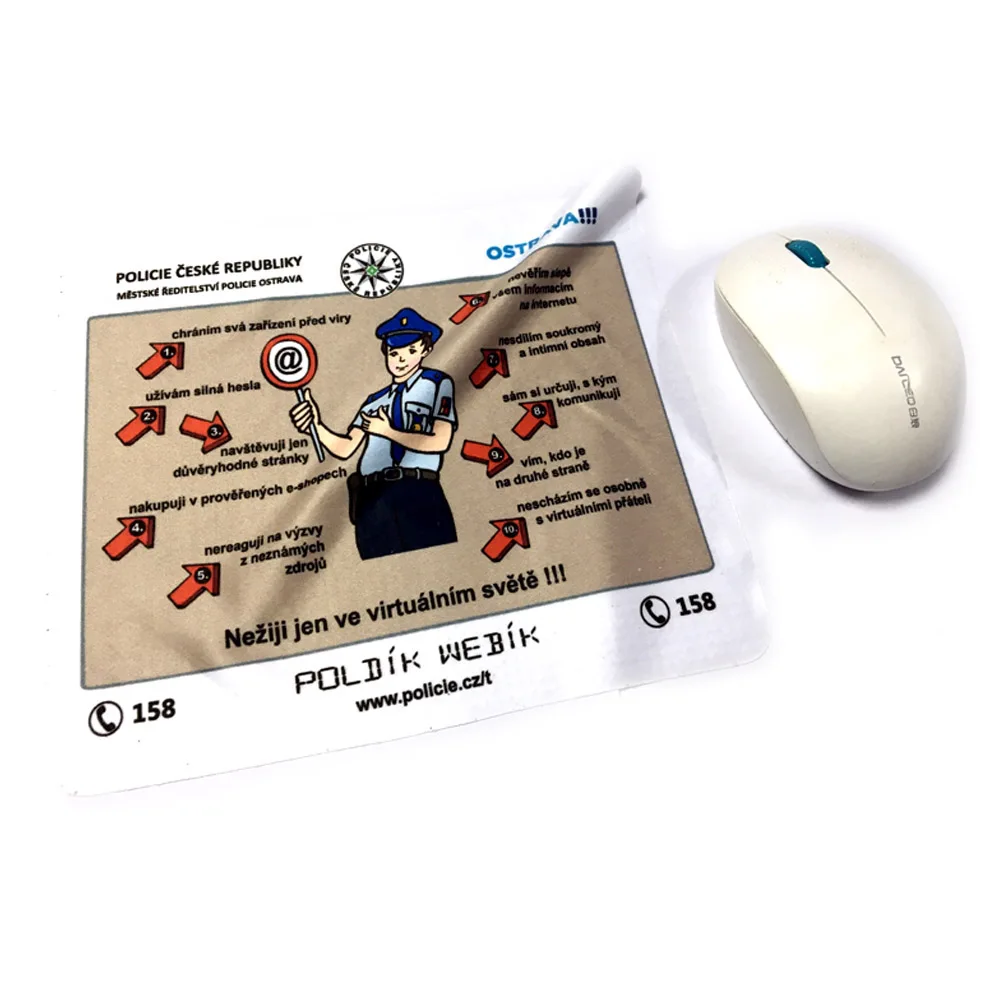 Microfiber non slip promotional mouse pad with custom design