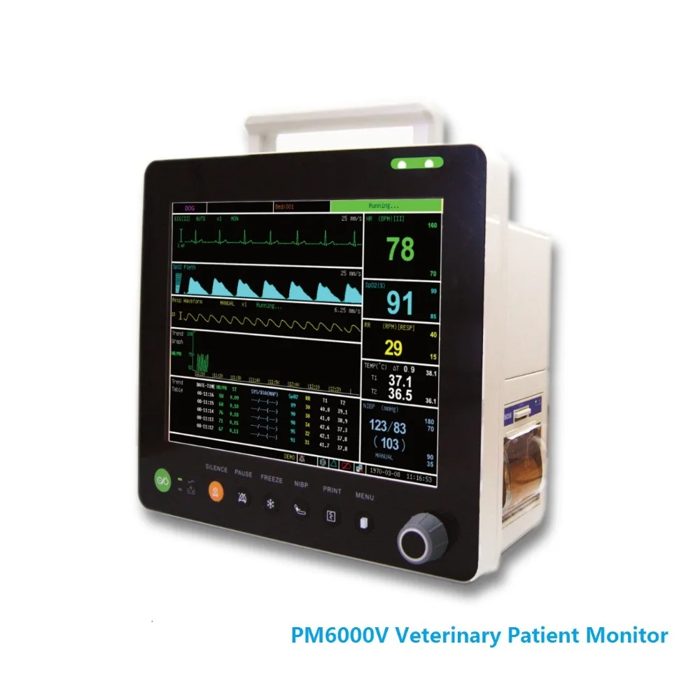 Factory direct sales PM6000V Veterinary ETCO2 Vital Signs Monitor with 6 parameters