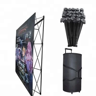 Portable Trade Show Fabric Pop Up Display Banner Backdrop Stand