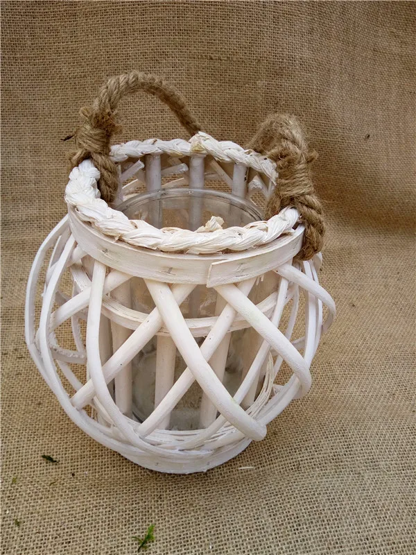 
Willow wicker white decorative lanterns 