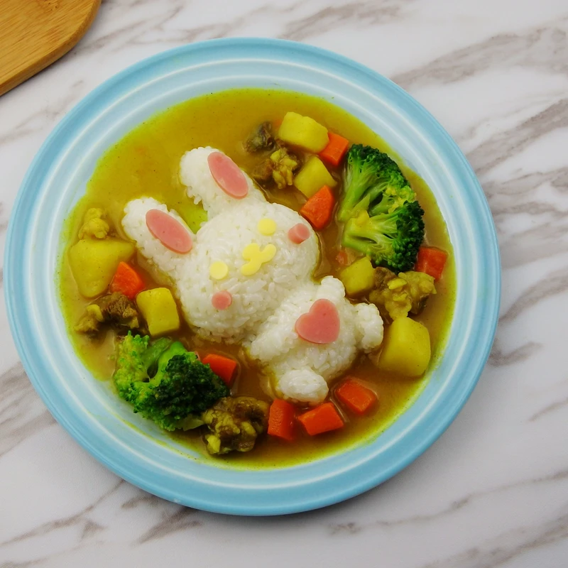 3D Cartoon DIY Sushi Mold Rabbit Rice Roll Ball Kits Maker Bento Non Stick Press