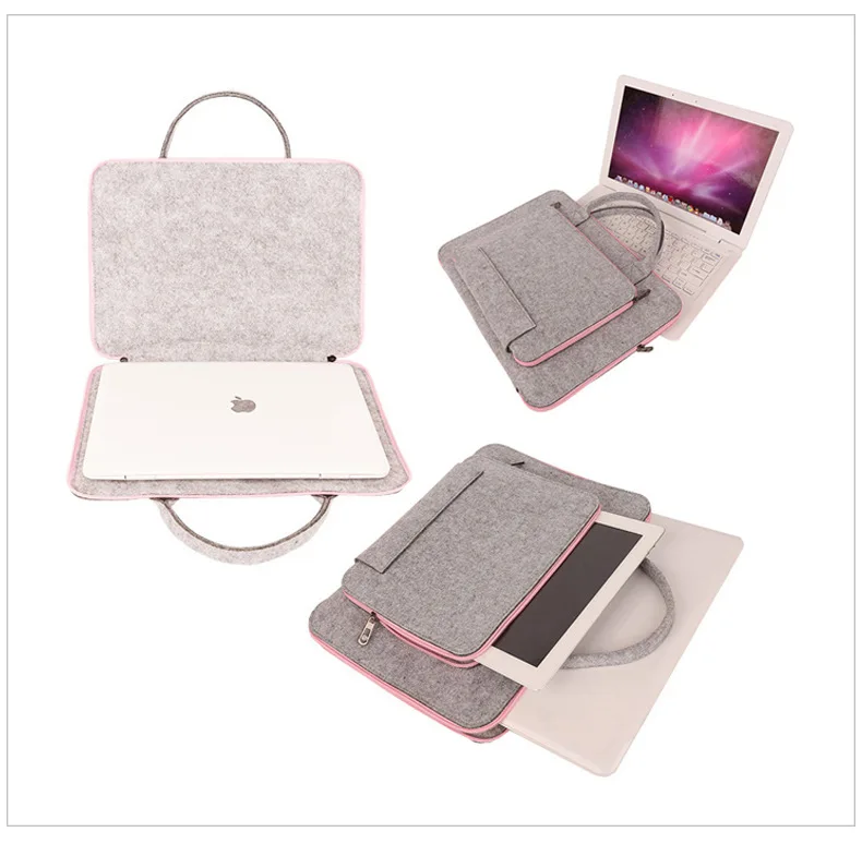 New fashion colorful multiple felt laptop computer bag