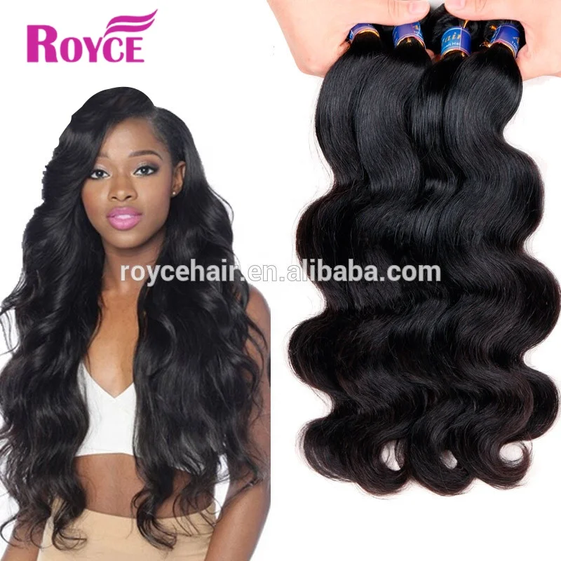 Royce Good Quality 100%  Unprocessed Malaysian Mink Virgin Hair  Body Wave Human Hair Bundles